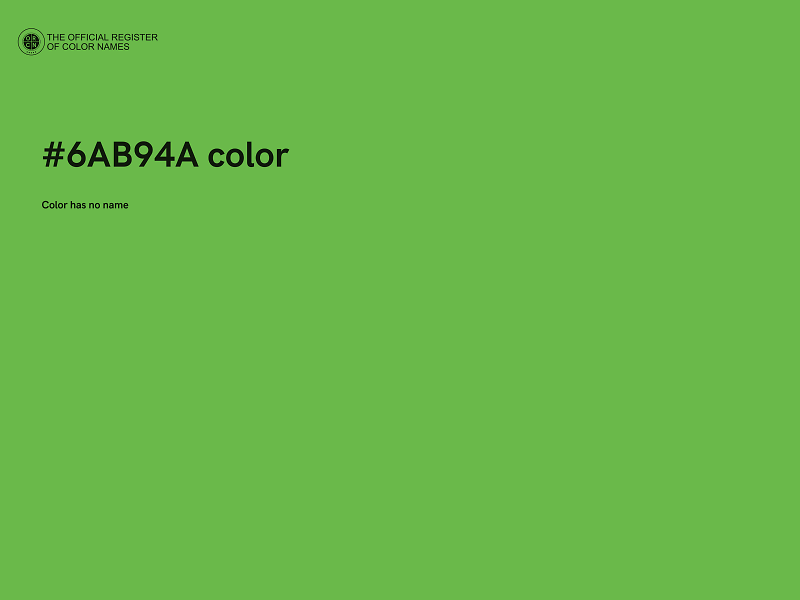 #6AB94A color image