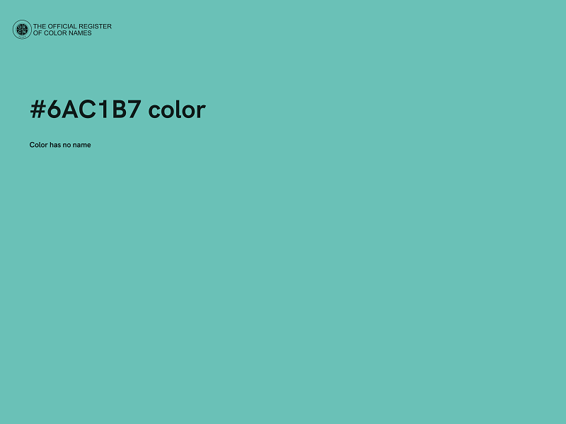 #6AC1B7 color image