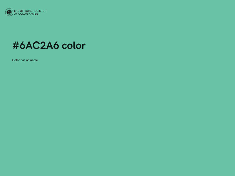 #6AC2A6 color image