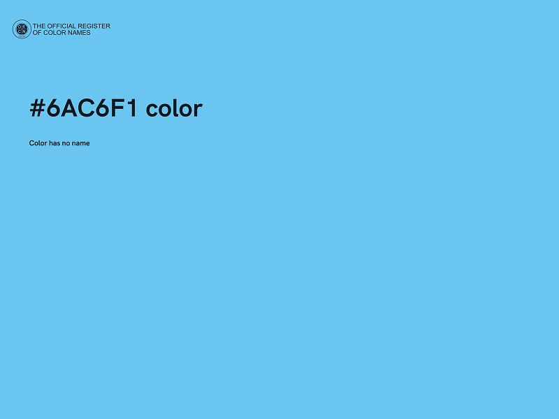 #6AC6F1 color image