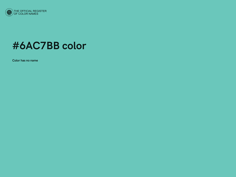 #6AC7BB color image