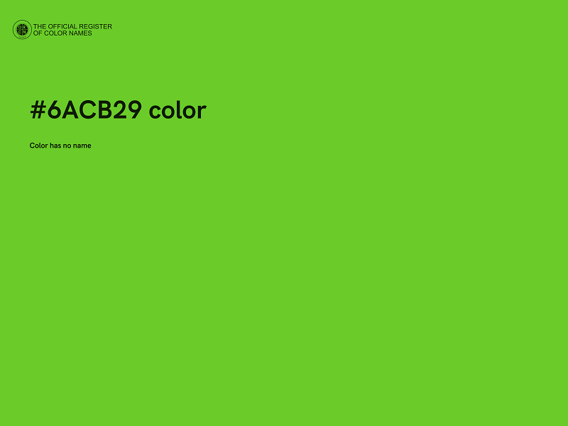 #6ACB29 color image