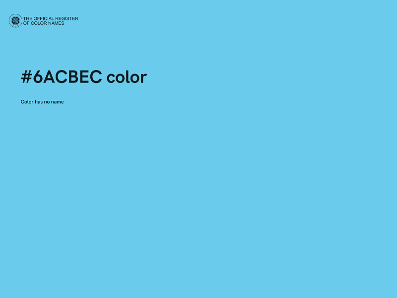 #6ACBEC color image