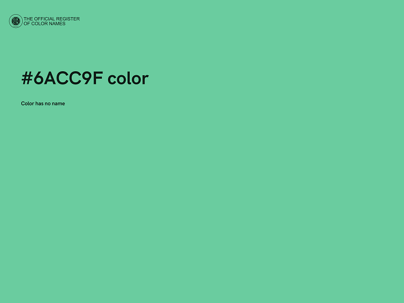 #6ACC9F color image