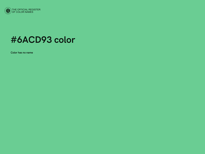 #6ACD93 color image