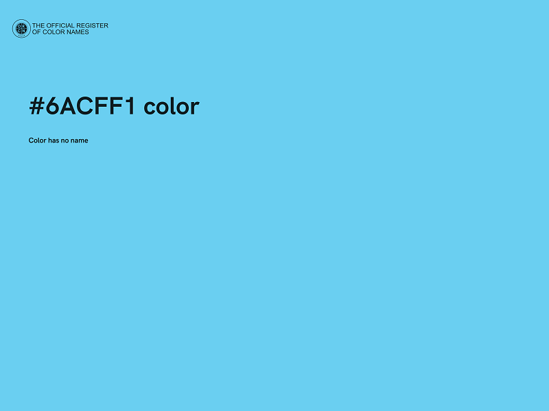 #6ACFF1 color image