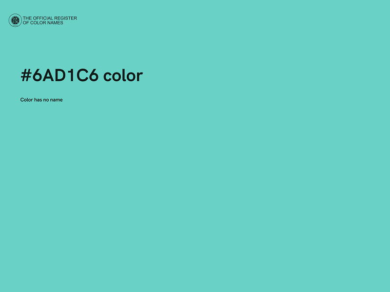 #6AD1C6 color image