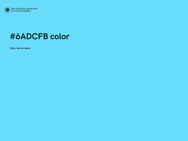 #6ADCFB color image