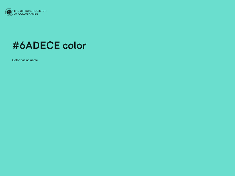 #6ADECE color image