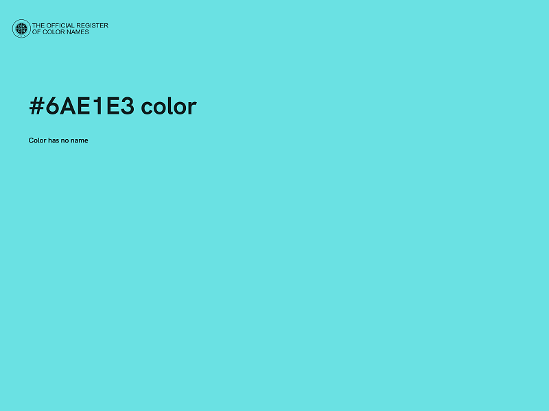 #6AE1E3 color image