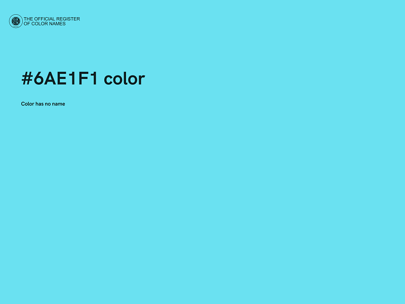 #6AE1F1 color image