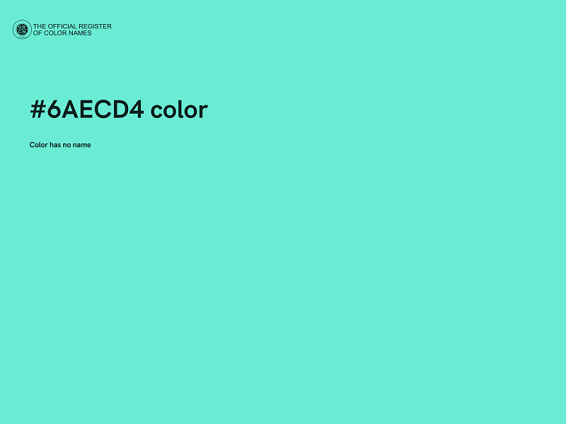 #6AECD4 color image