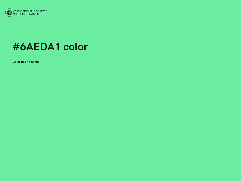 #6AEDA1 color image