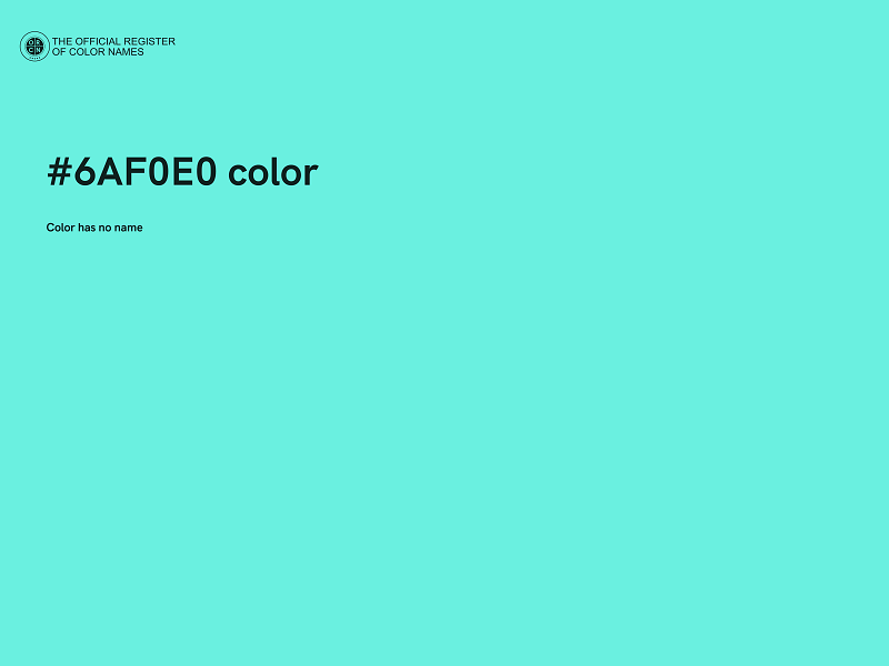 #6AF0E0 color image