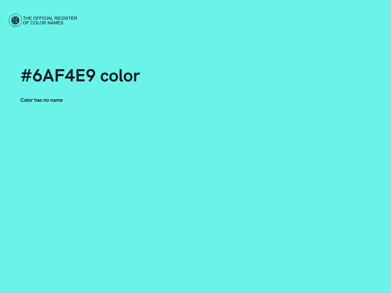 #6AF4E9 color image