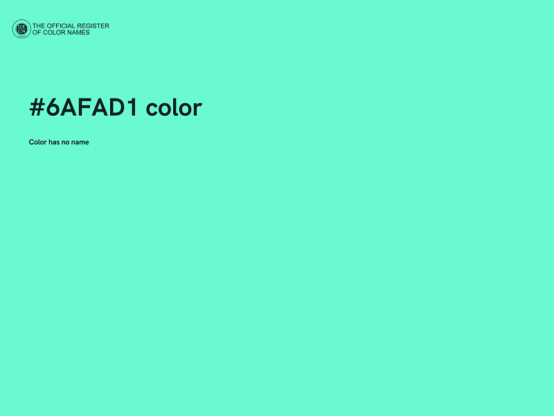 #6AFAD1 color image