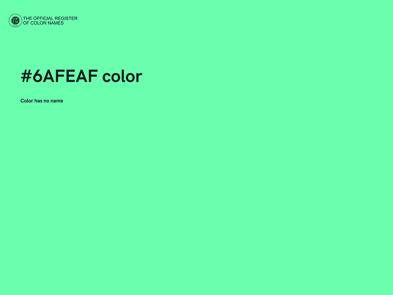 #6AFEAF color image