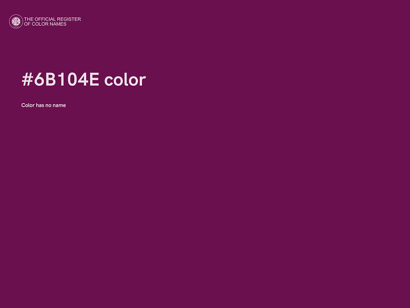 #6B104E color image