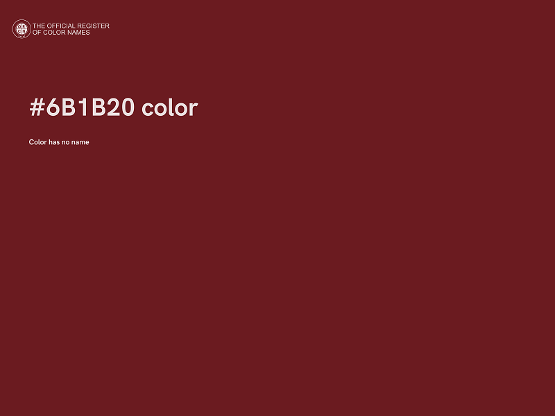 #6B1B20 color image