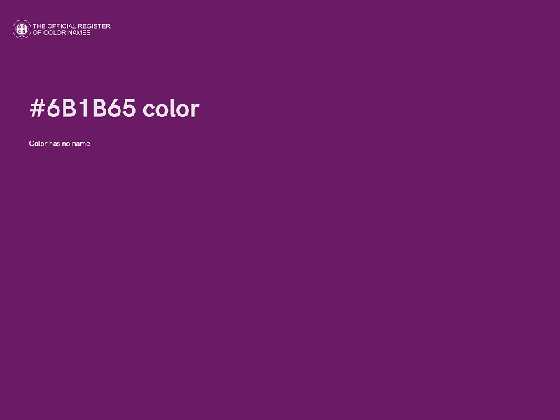 #6B1B65 color image