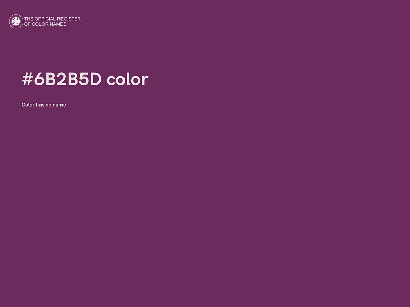 #6B2B5D color image