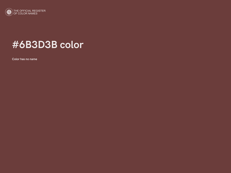 #6B3D3B color image