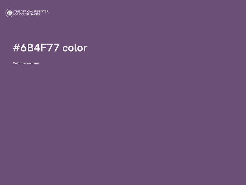 #6B4F77 color image