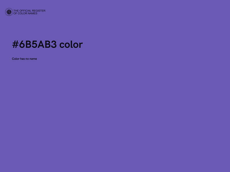 #6B5AB3 color image