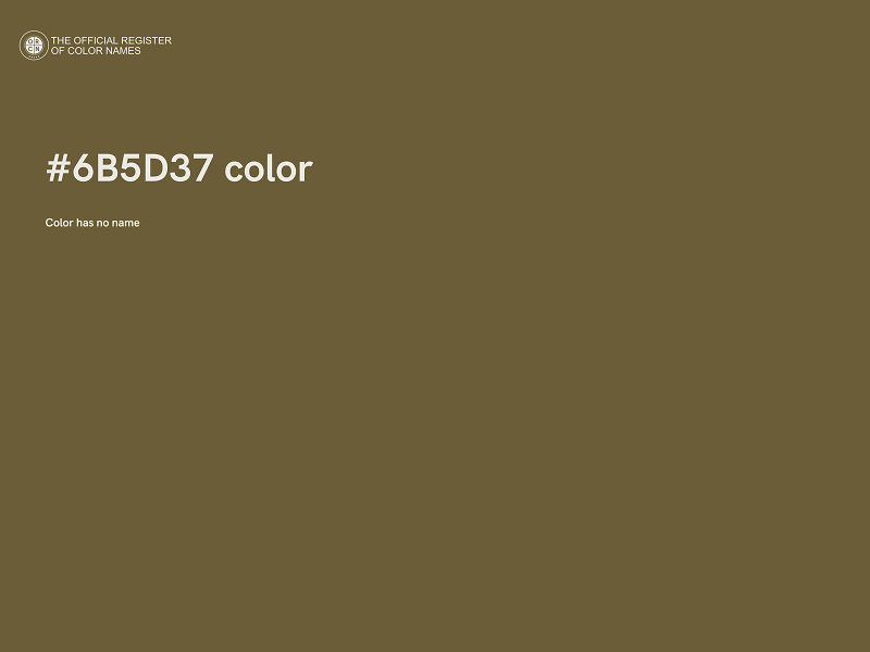 #6B5D37 color image