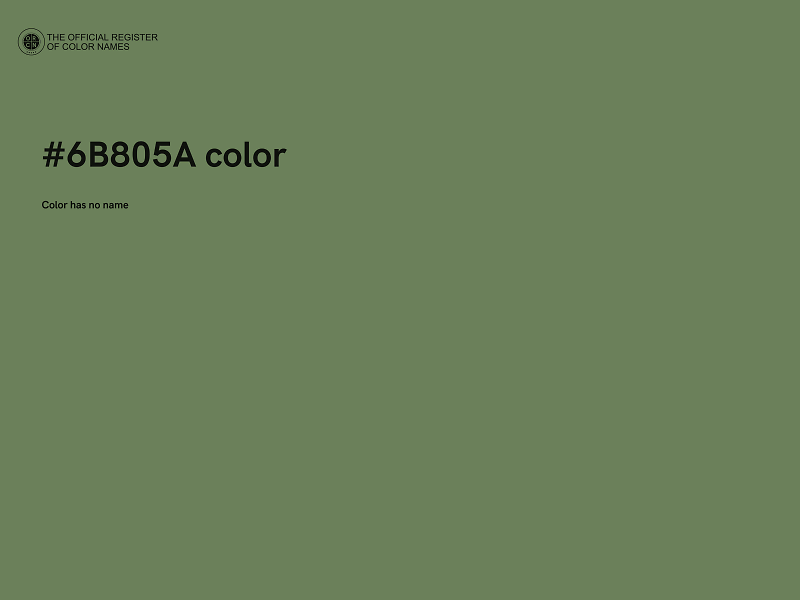 #6B805A color image