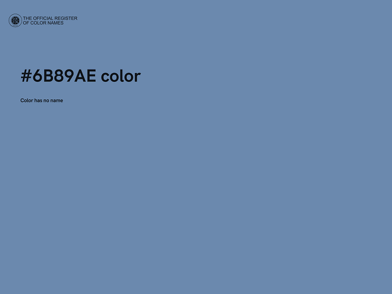 #6B89AE color image