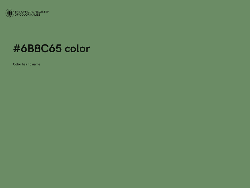 #6B8C65 color image