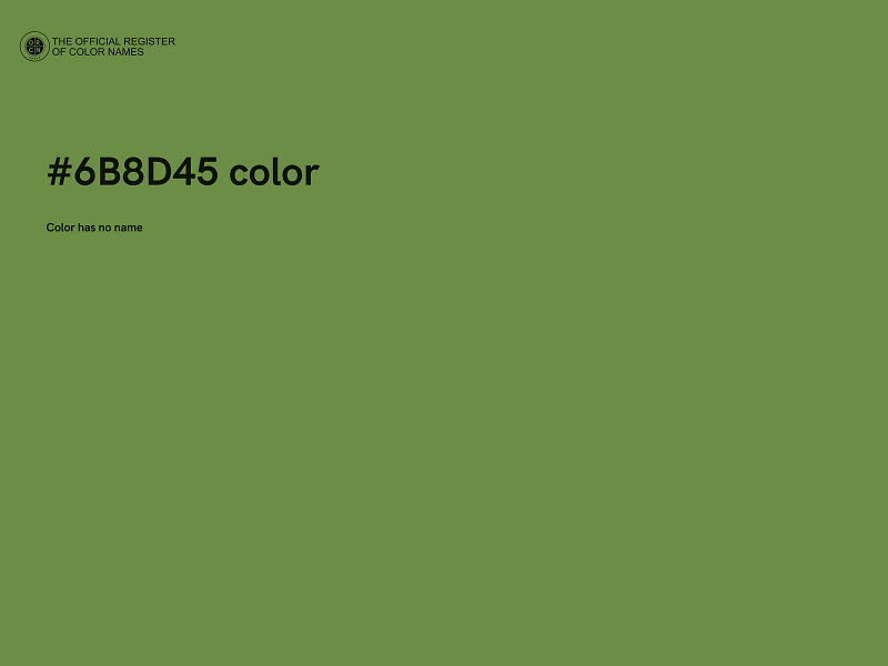 #6B8D45 color image