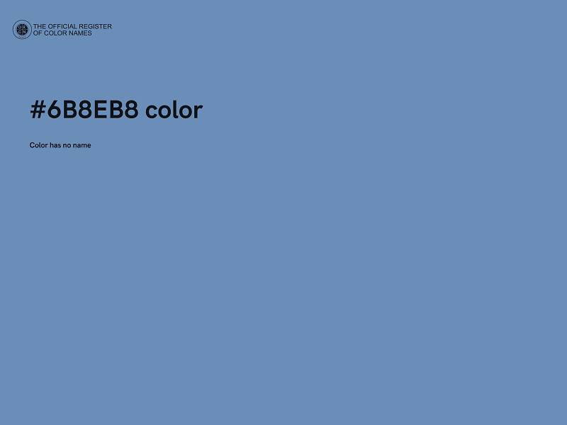 #6B8EB8 color image