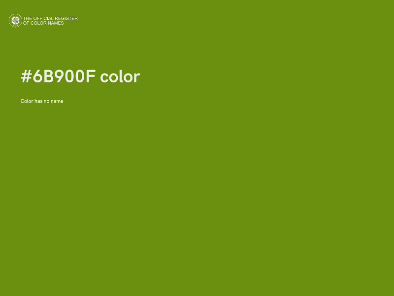 #6B900F color image