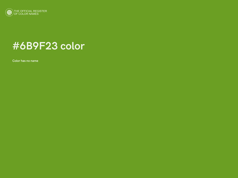 #6B9F23 color image