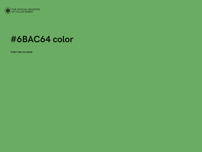 #6BAC64 color image