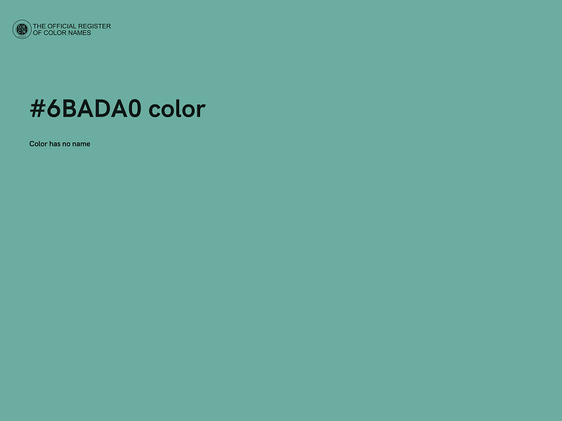 #6BADA0 color image