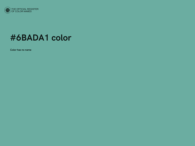 #6BADA1 color image