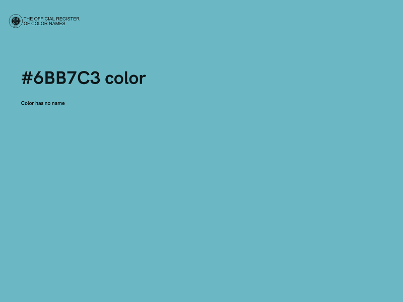 #6BB7C3 color image