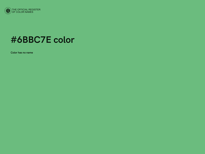 #6BBC7E color image