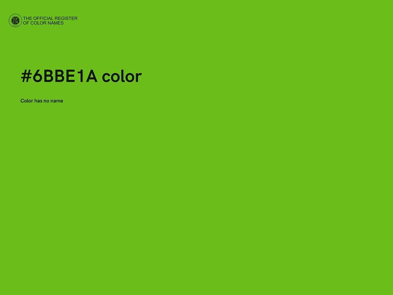 #6BBE1A color image