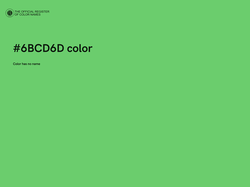 #6BCD6D color image