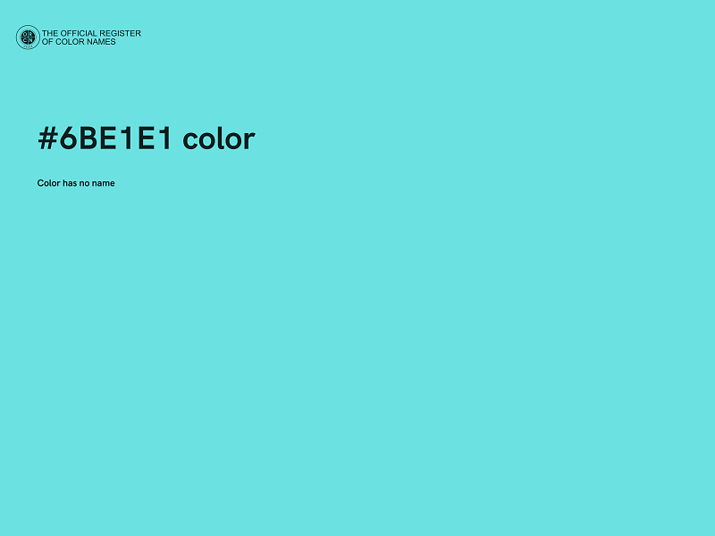 #6BE1E1 color image