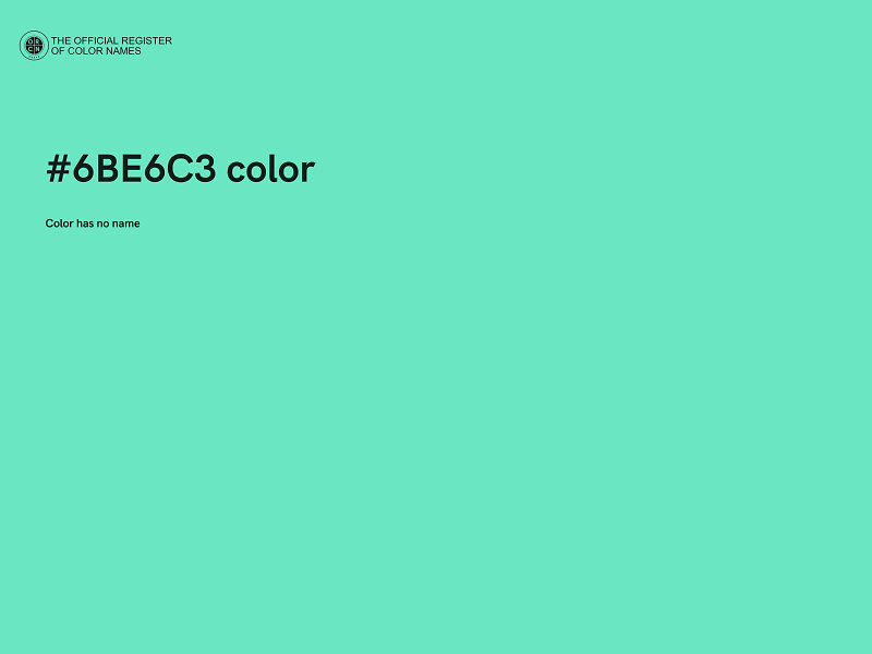 #6BE6C3 color image