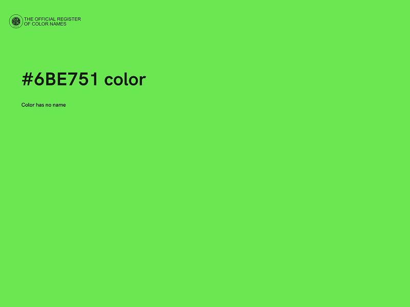 #6BE751 color image