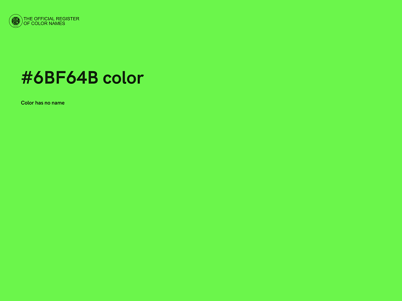 #6BF64B color image