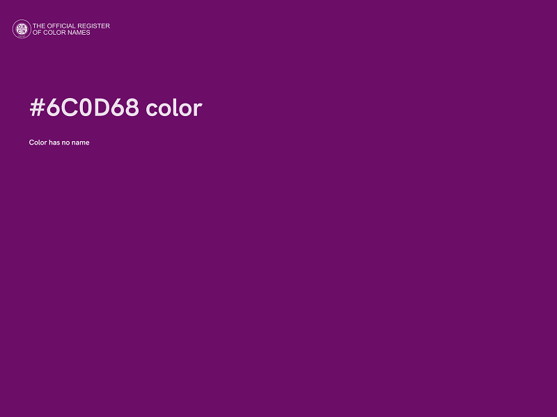 #6C0D68 color image