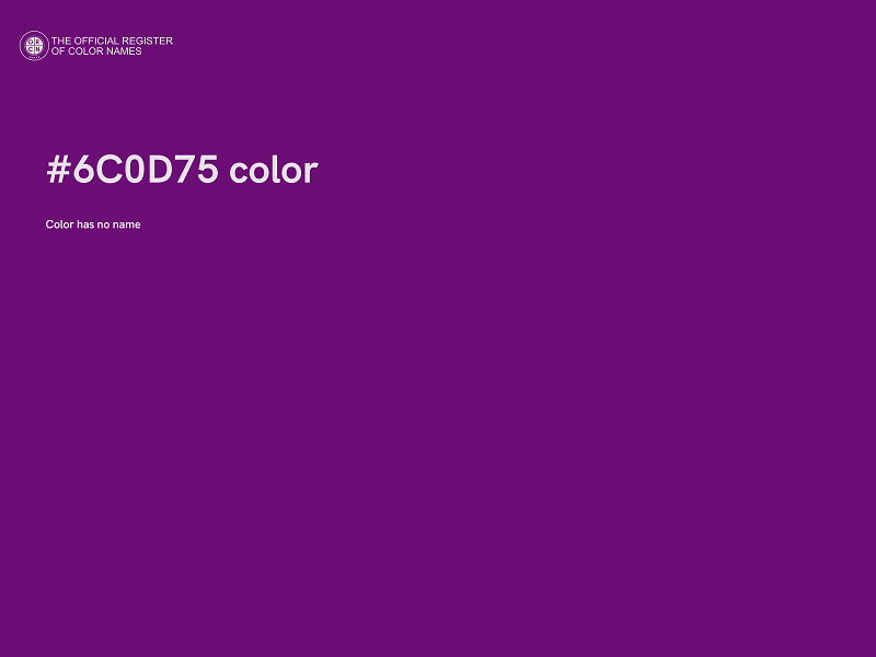 #6C0D75 color image