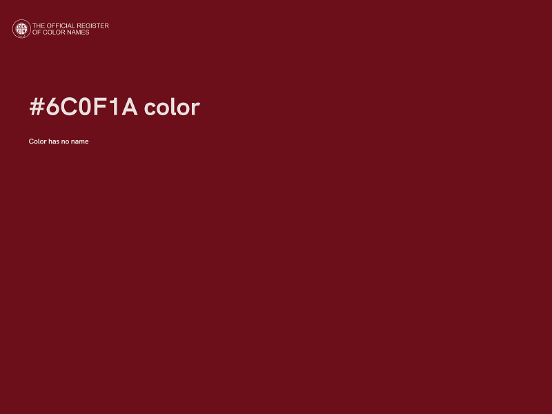 #6C0F1A color image